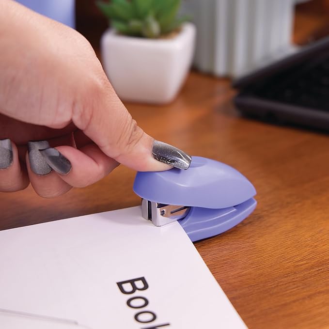 Swingline Mini Stapler, Tot, 12 Sheet Capacity, includes Built-In Staple Remover & 1000 Standard Staples, Purple - S7079173