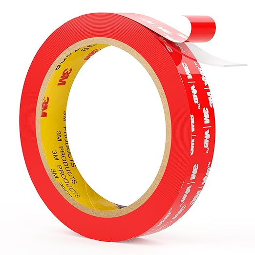 Double Sided Tape Heavy Duty VHB, 0.94"×16.5ft, 4905 Strong Adhesive Waterproof Mounting Tape for Automotive, LED Strip Lights, DIY Home Décor Clear