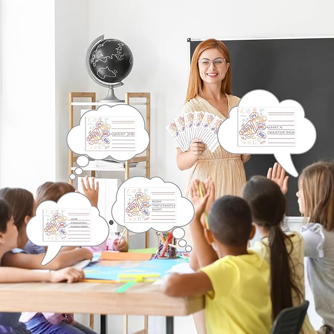 Motiskyy 200 Count Positive Shout out Cards for Staff Teachers Students Employees Office Appreciation Recognition Reward Cards for Back to School or Work Bulletin Board
