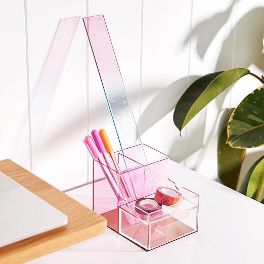 Erin Condren Ombre Essentials Acrylic Ruler, Measure in Style with a Colorful and Functional Ruler, Fun Desk Accessory for Every Profession