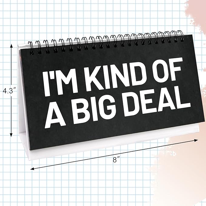 Fancy Land Funny Desk Signs Sarcastic 30 Flip Over Messages Desktop Supplies for Holiday Teachers Nurses Office Staff Coworker Colleague Humorous Gag Exchange Favor Chalkboard Style (Pack of 2)