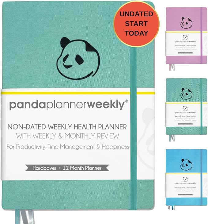 Panda Planner Mental Health Journal, Green