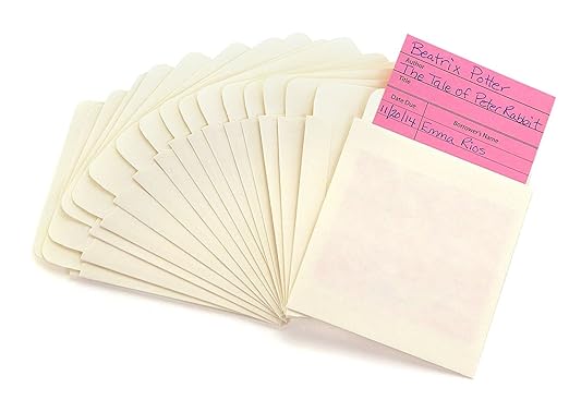 Hygloss Products Manila Library Pockets – Self-Adhesive Pocket Envelopes Made in the USA – 4.5 x 3.5 Inches, 500 Pack