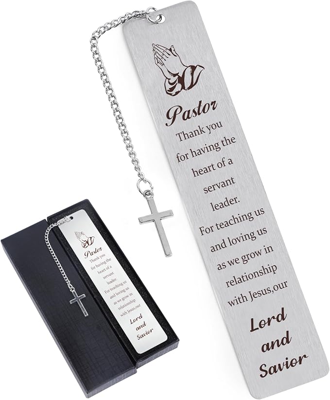 Metal Bookmarks - Pastor Appreciation Gifts for Men & Women - Religious Christian Gifts for Birthday, Thanksgiving & Christmas