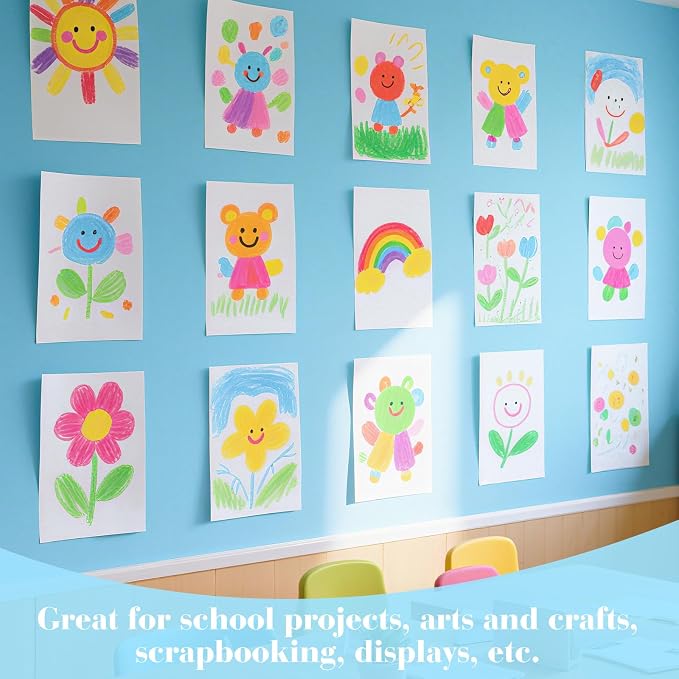 10 Pcs White Poster Board Paper 11.7 x 16.5, ROOKEA White Vision Boards Bulk Smart Posterboard Blank Graphic Display Card Paper for Drawing Artwork School Arts Crafts Classroom Projects Scrapbooking