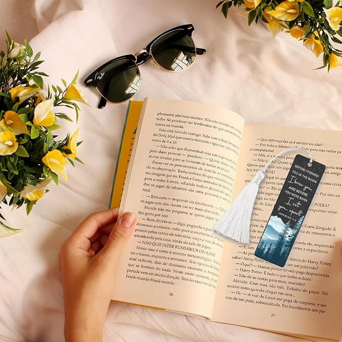 Christian Affirmation Bookmark, Meaningful Gift for Believers, Soul - Stirring Present for Spiritual Readers, Believer Appreciation Gift, Unique Mountain Forest & Scripture Design Bookmark, WCB35