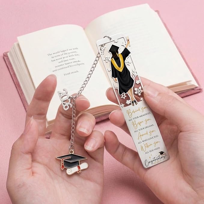 Graduation Gifts - 2026 High School, College Graduation Gifts for Women Her - Gift Ideas for Graduates - Class of 2026 Congrats Grad Inspirational Bookmark with Box