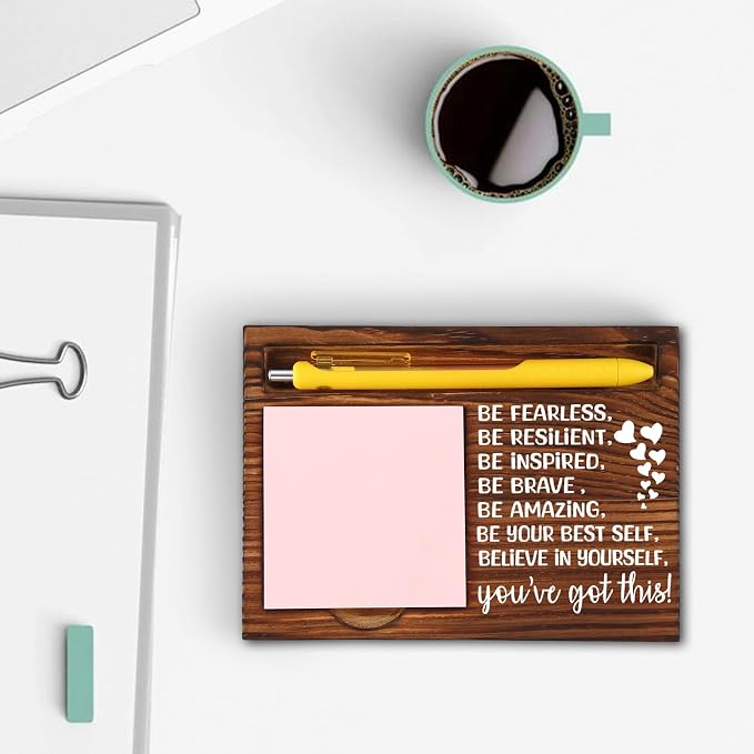 Encouragement Gifts for Men Women, Support, Get Well, Thinking About You, Promotion, Cheer Up Gifts for Him Her Coworker Friends, Kids,Mom,Wife,Husband Office Desk Retro Note Pad Holder VN334