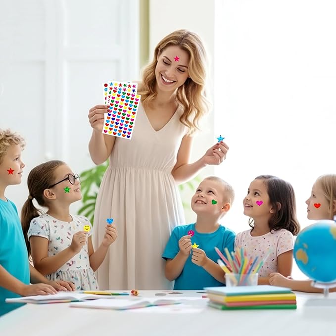 1980 Pcs Star Stickers for Kids Mini Stickers Foil Stickers for Kids Reward, Behavior Chart, Student Planner and School Classroom Teachers UonBexj