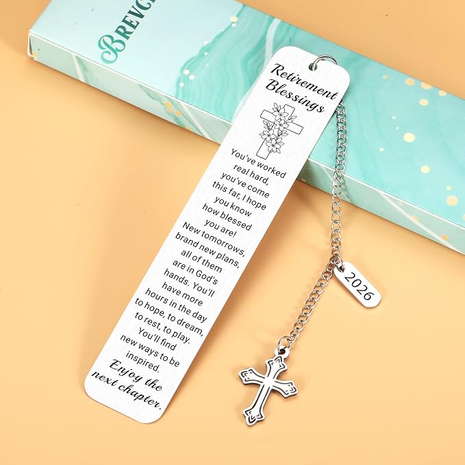 Christian Retirement Gift for Woman Man 2026, Retirement Blessings Bookmarks for Reading Woman Man Coworkers, Happy Retirement Devotional for Women Friends, Religious Happy Retired Going Away Gifts