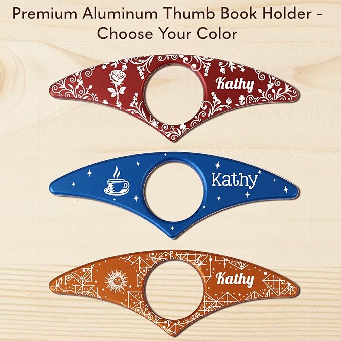 Custom Book Page Holder, Thumb Book Page Holder, Personalized Page Holder for Reading, Gifts for Book Lovers Teachers Appreciation Gifts on Birthday (Style 1)