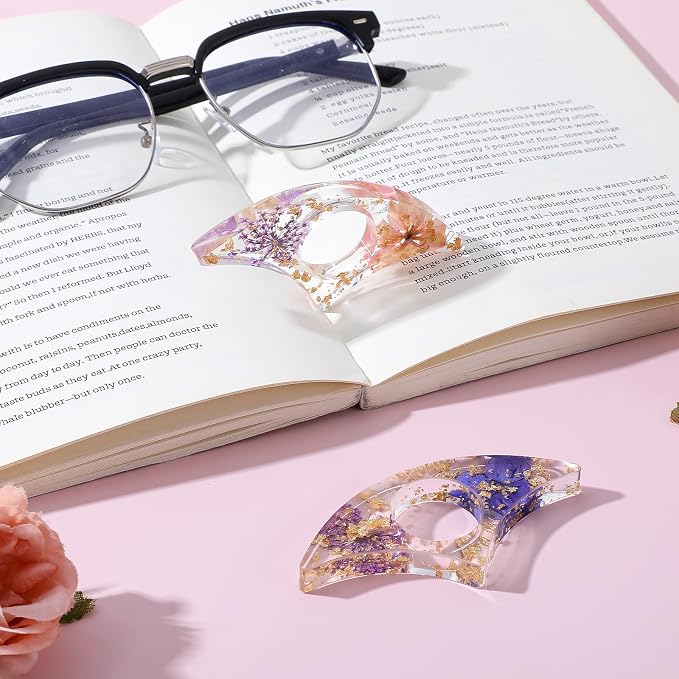 2Pcs Thumb Book Page Holder Book Page Holder Thumb Ring Books Marks for Reading Accessories Transparent Bookmarks for Women Best Friend Friendship Christmas Gifts for Books Lovers Teacher Readers