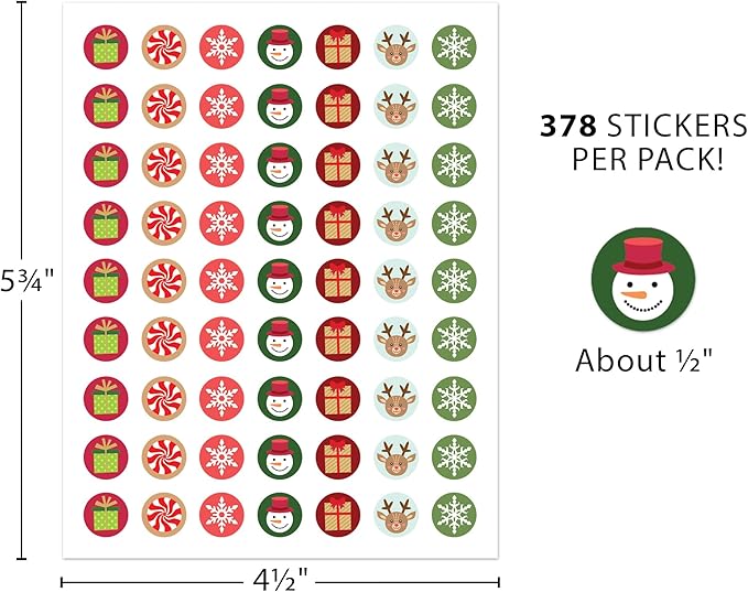 Teacher Created Resources Winter Holiday Mini Stickers (TCR6947)