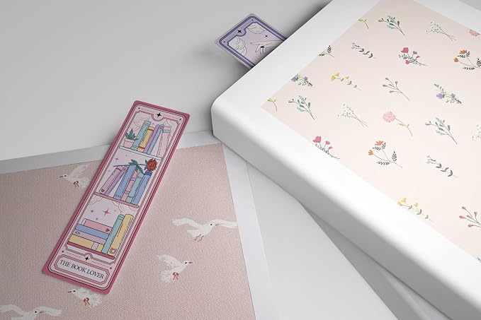 TwoDays Cute Tarot Bookmarks for Book Lovers - Dark Romance Fantasy Merch for Reading Women, Booktok Accessories Gifts for Bookish (Set of 10, 6'' X 2'')