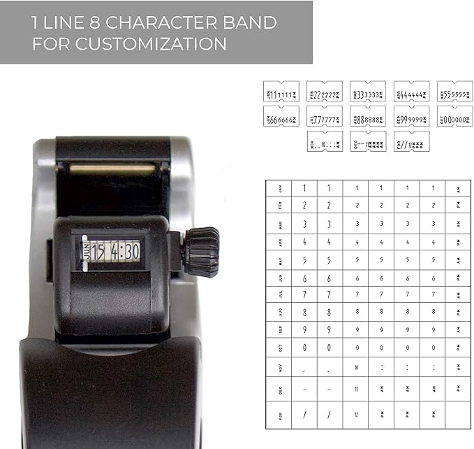 SBLabeler Date Gun/One Line Date Gun and Labels/Pre-Loaded Roll of White Labels and Instruction Sheet