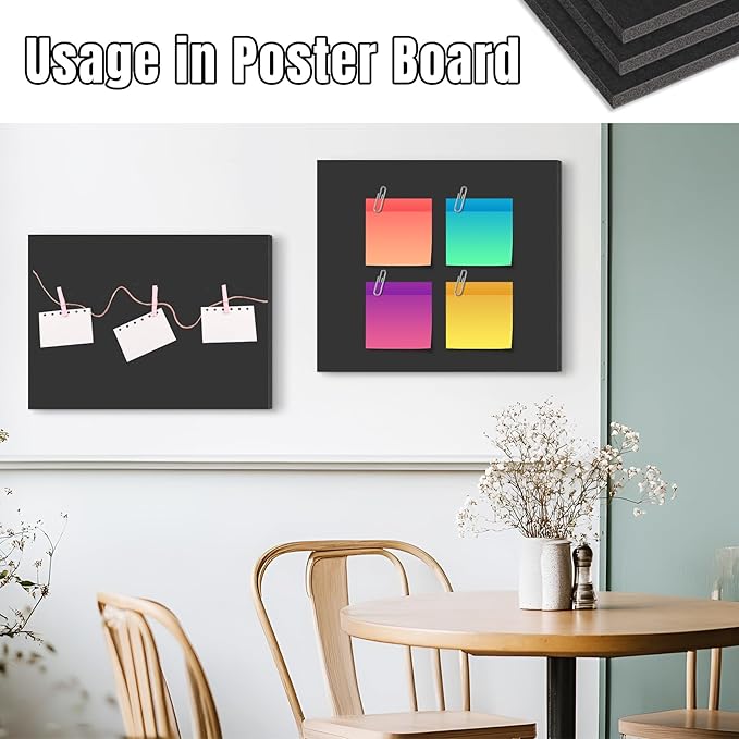 Golden State Art Foam Board 12x18-12 Pack - 1/8" Thick Black Poster Board Acid Free Foamboard for Paintings Prints, Art, Display, Crafts, Presentation and Projects