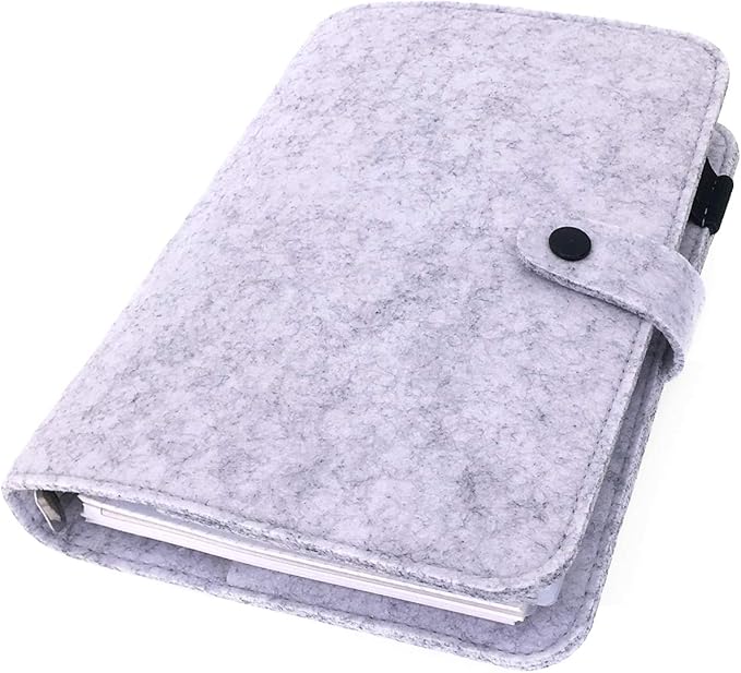A5 Felt Binder with Pages & Binder Pocket Set Cool Gray