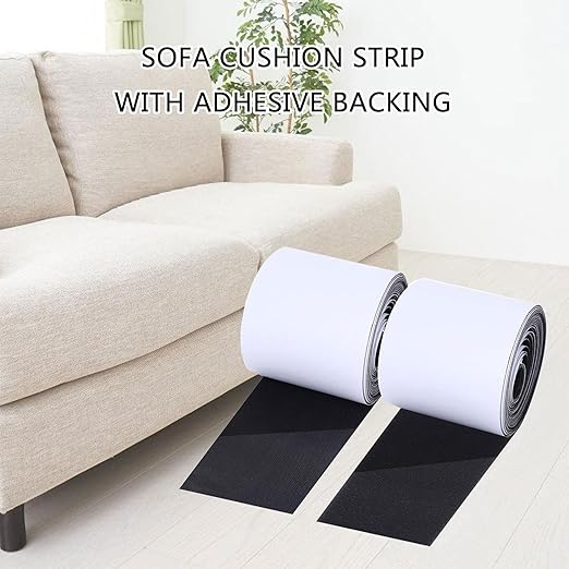 2Pcs Sofa Cushion Tape 4.4Inchx20Feet Cushion Grip Pad Heavy Duty Adhesive Strips Sofa Cushions Slip Grip