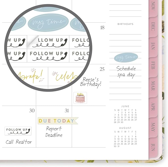 Cambridge Planner 2026-2027 Weekly & Monthly Academic 12-Month July-June, 5-1/2" x 8-1/2", Pen+Pillar, Pollinator (PP24-200A)