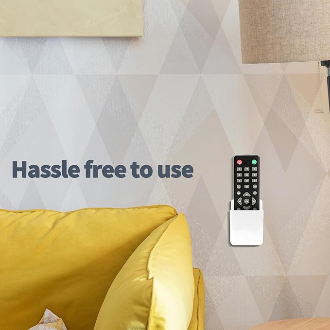 2 PCS Remote Control Holders Wall Mount, Self Adhesive TV Air Conditioner Remote Control Holder, Wall Mount Storage Box Organizer Wall Pen Holder Storage for Home Office School
