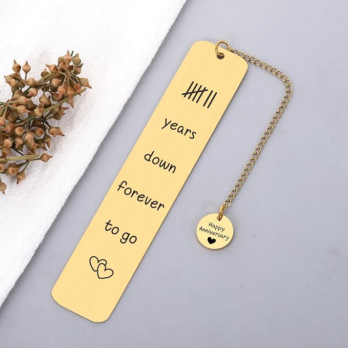 Copper Gifts for 7th Anniversary, 7 Year Anniversary Wedding Gifts for Him Her Couple, 7th Anniversarys Copper for Wife Husband Bookmark for Book Lovers
