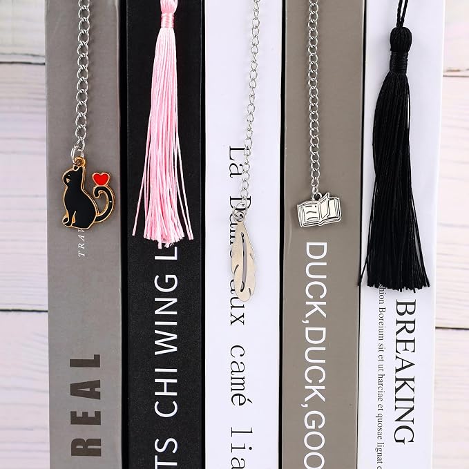 2Pcs Funny Silly Goose Bookmark Gifts for Women Men Book Lover Gifts Metal Book Mark Stainless Steel Bookmark Inspirational Women Reading Accessories Unique Friend Teacher Gifts Birthday Gift
