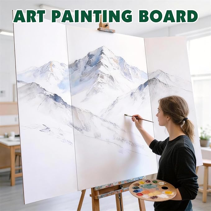 30 Pack Trifold Poster Board, 36in x 48in Corrugated Project Board, White Presentation Board, Trifold Display Board for School Project, Business Presentation, Science Fairs, Event Display