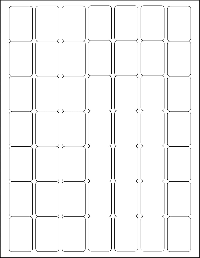 ChromaLabel 1 x 1.50 Inch Printable Labels, Compatible with Laser and Inkjet Printers, 2450 Stickers per Pack, White, Permanent