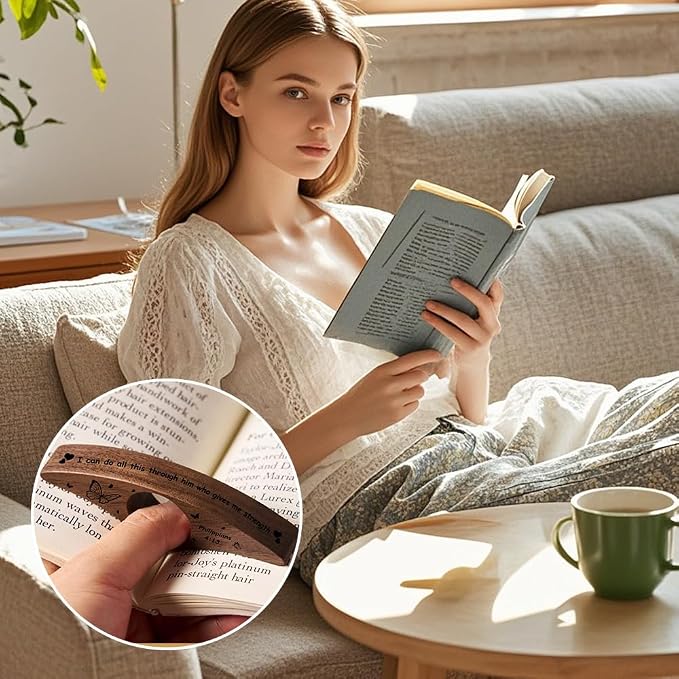 Quimoy Book Page Holder for Reading,Thumb Books Page Holder, Books Reading Accessories Gifts for Book Lovers Teachers Students Friends