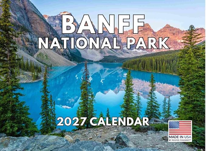 Banff National Park Calendar 2027 Canada Monthly Wall Calender 12 Month