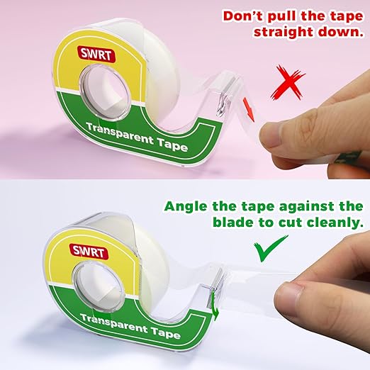 SWRT Tape, 12 Rolls Clear Tape Refills for Dispenser, Transparent Tape, 3/4 in x 800 in Tape Rolls, Strong Adhesive Tape for Gift Wrapping, Home, School & Office Tape