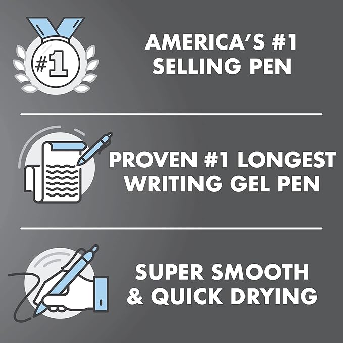 PILOT G2 Premium Gel Pens, Black Pens, Bold Point 1 mm, 4 Black, (Pack of 2)