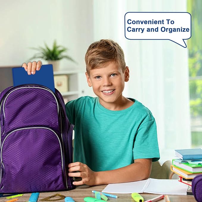 Two Pocket Folders with Prongs, LAYZZ 60 Pack Poly Plastic Folders, Heavy Duty Plastic Folders with Pockets and Prongs, Letter Size, for Offices and Schools (Blue)