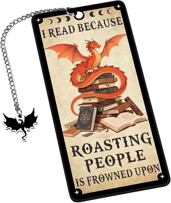 Dragon Bookmark - Dragon Gifts for Women Men Girls Fantasy Bookmark Gifts for Book Lovers Women Men Dragons Stuff Bookish Gift Funny Book Marks for Reading Kids Books Accessories for Reading Lovers