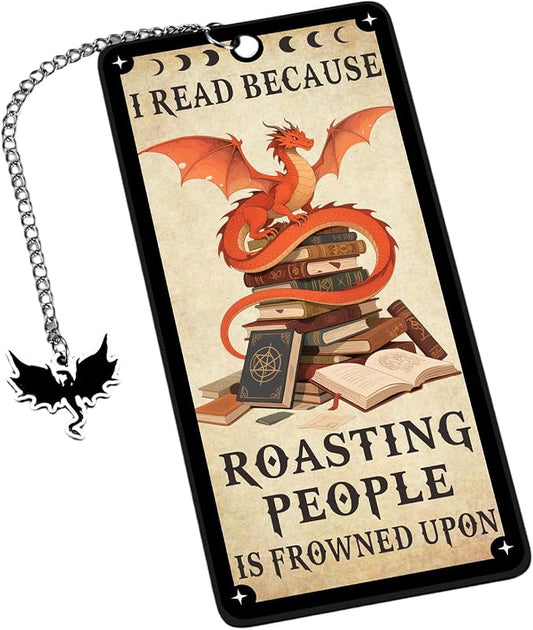 Dragon Bookmark - Dragon Gifts for Women Men Girls Fantasy Bookmark Gifts for Book Lovers Women Men Dragons Stuff Bookish Gift Funny Book Marks for Reading Kids Books Accessories for Reading Lovers