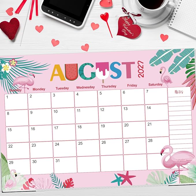 Guasslee Desk Calendar 2026-2029,36 Months Calendar Runs from 2026 Jun. to 2029 May, 17"x11.5" Monthly Desktop/Wall Planner with Thick Paper and Notes for Home School & Office