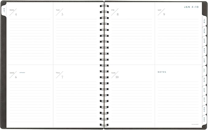 AT-A-GLANCE 2027 Planner, Weekly & Monthly, 13-Month Jan-Jan, 8.5" x 11", Signature, Gray (YP9050727)