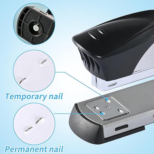 1 Hole Punch， 1/4 inch of Single Whole Punch and Long Reach Stapler,with 2000 Staples & Stapler Remover Full Strip