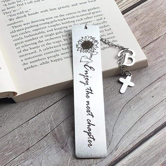 Bible Bookmark for Women Book Lovers Sister Christian Book Marker Gifts for Reader Teens Girls Baptism Birthday Christmas Gift for Coworker Students Bookish Easter Gifts (Silver-B)
