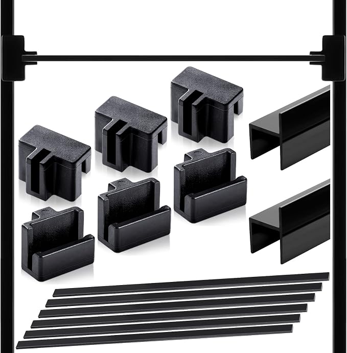 28 Pcs Hanging Files Rail Clip Set 4 Plastic Files Cabinet Rails 8 Filing Clips 16 Hanging Folder Bars Filing Cabinet Inserts File Hangers for File Cabinets with Side Thickness Less Than 1/2 Inch