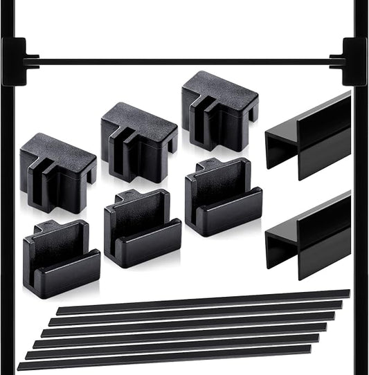 28 Pcs Hanging Files Rail Clip Set 4 Plastic Files Cabinet Rails 8 Filing Clips 16 Hanging Folder Bars Filing Cabinet Inserts File Hangers for File Cabinets with Side Thickness Less Than 1/2 Inch