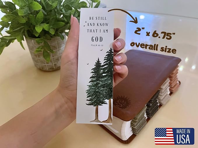 Books of The Bible Christian Bookmark - 20 Pack - Large Print - Made in USA