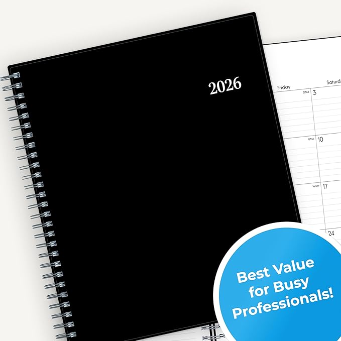 Blue Sky 2026 Weekly and Monthly Planner Calendar, January 2026 - December 2026, 8” x 10.875”, Flexible Cover, Laminated Tabs, Durable Twin Wire Binding, Dainian