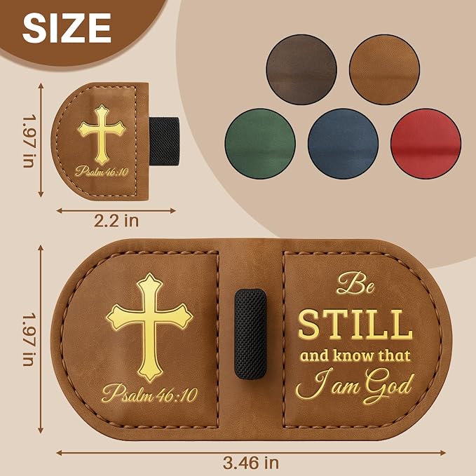 Personalized Magnetic Leather Bookmark with Pen Holder - Bygone Mark Custom Bible Verse Bookmarker,Book Marker for Men & Women,Book Lovers,Readers,Church(Brown，Psalm 119：105)