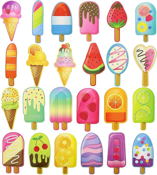 Bright Creations Ice Cream Bookmarks - Vibrant Themed Designs & Fun Book Marks for Popsicle Party Favors & Birthday Bookmarks - Classroom Rewards & Kids Book Marks - 120 Count, 6 in