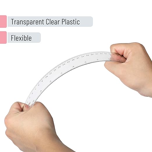 Mr. Pen- Bulk Plastic Rulers, 12 Inch, 36 Pack, Easy-to-Read Markings, Scratch-Resistant Design, Durable Clear Ruler for Crafting Office & School, School Supplies, Bulk Rulers Set, Measuring Tools