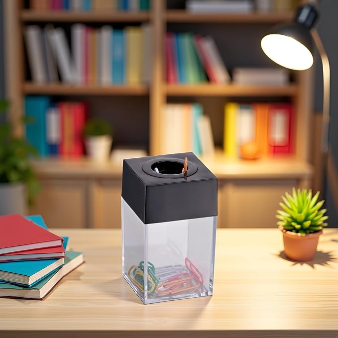 Multicolour Magnetic Paper Clip Dispenser Holder Paperclip Dispenser for Office School Desk Supplies Holders and Dispensers Desk Accessories and Workspace Organizers Office and School Supplies