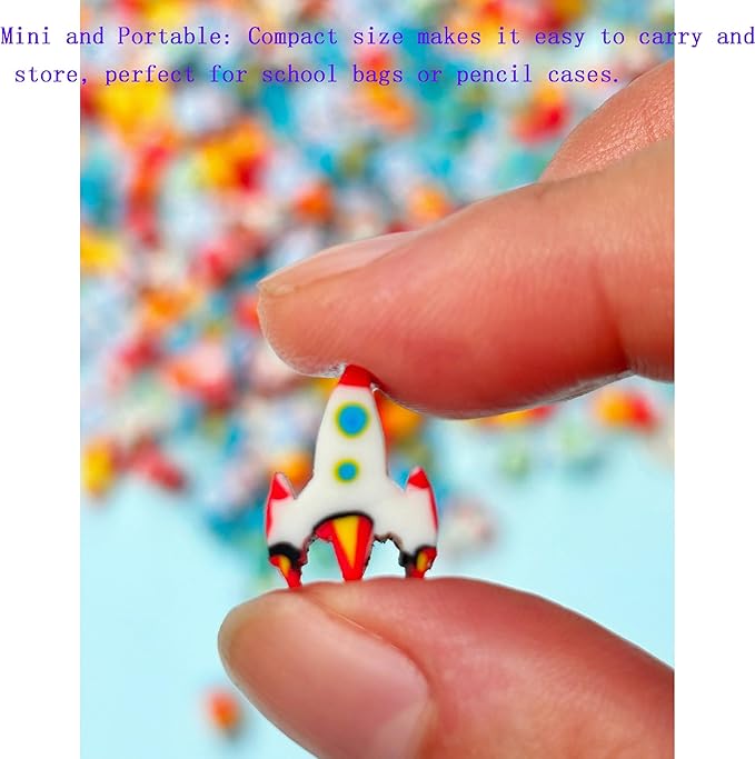 400PCS Mini Space Cute Erasers for Kids Bulk,Fun Erasers for Classroom Back to School Party Gift (Space, Mini)