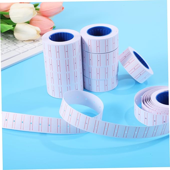 TEHAUX 10rolls Paper Price Labels Stickers Self-Adhesive Retail Signs Sticker