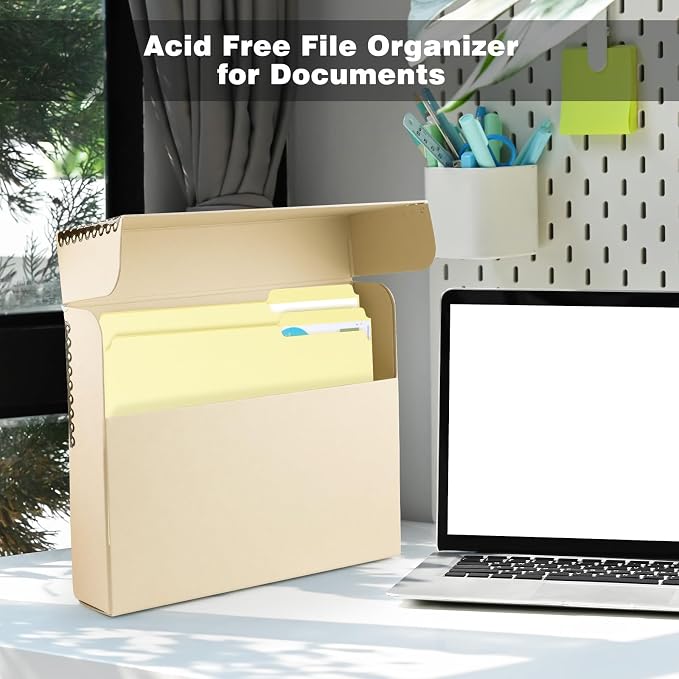 Lineco Archival Legal Size File Folders. Organize Important Documents, Prints, Photos. 9.5" x 14.75" with 1/3-Cut Tab, Acid-Free, Lignin-Free Light Tan 10 Pt. Perma/Dur Folder Stock. Pack of 25